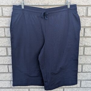 Karen Scott Sport Women's Navy Blue Drawstring Skimmer Shorts Size Large NWOT